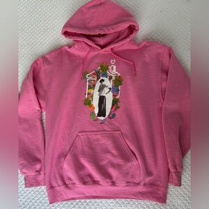 Harry Styles Love On Tour Official Pink Graphic Hoodie – Size M